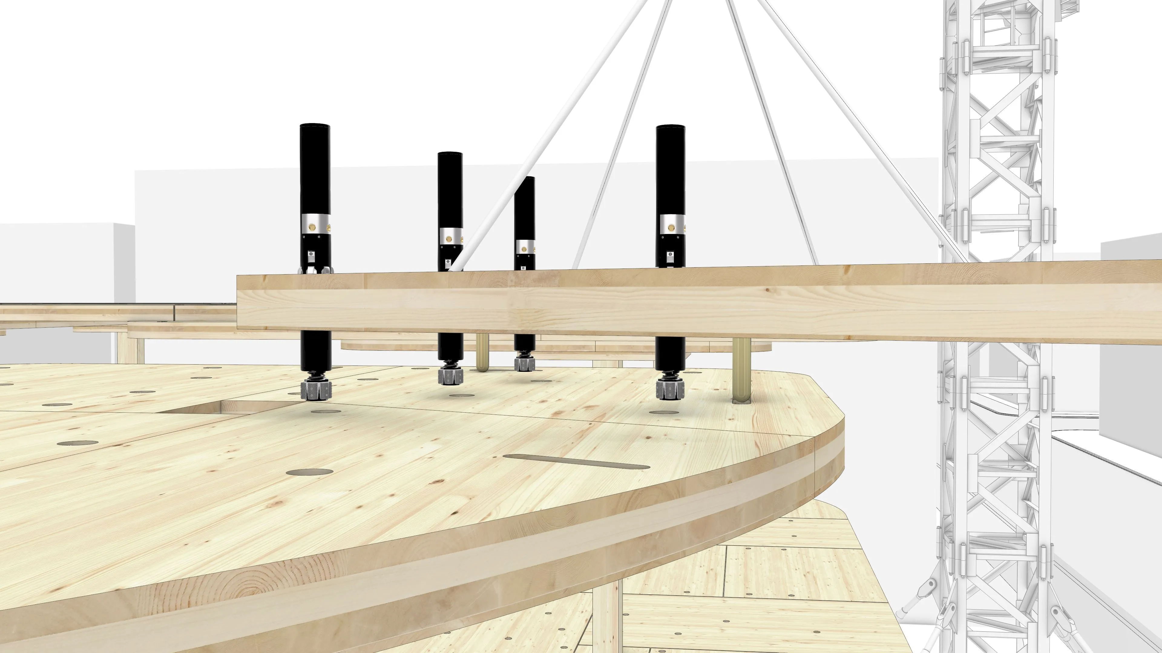 Figure 39 - Panel hitting the channels.