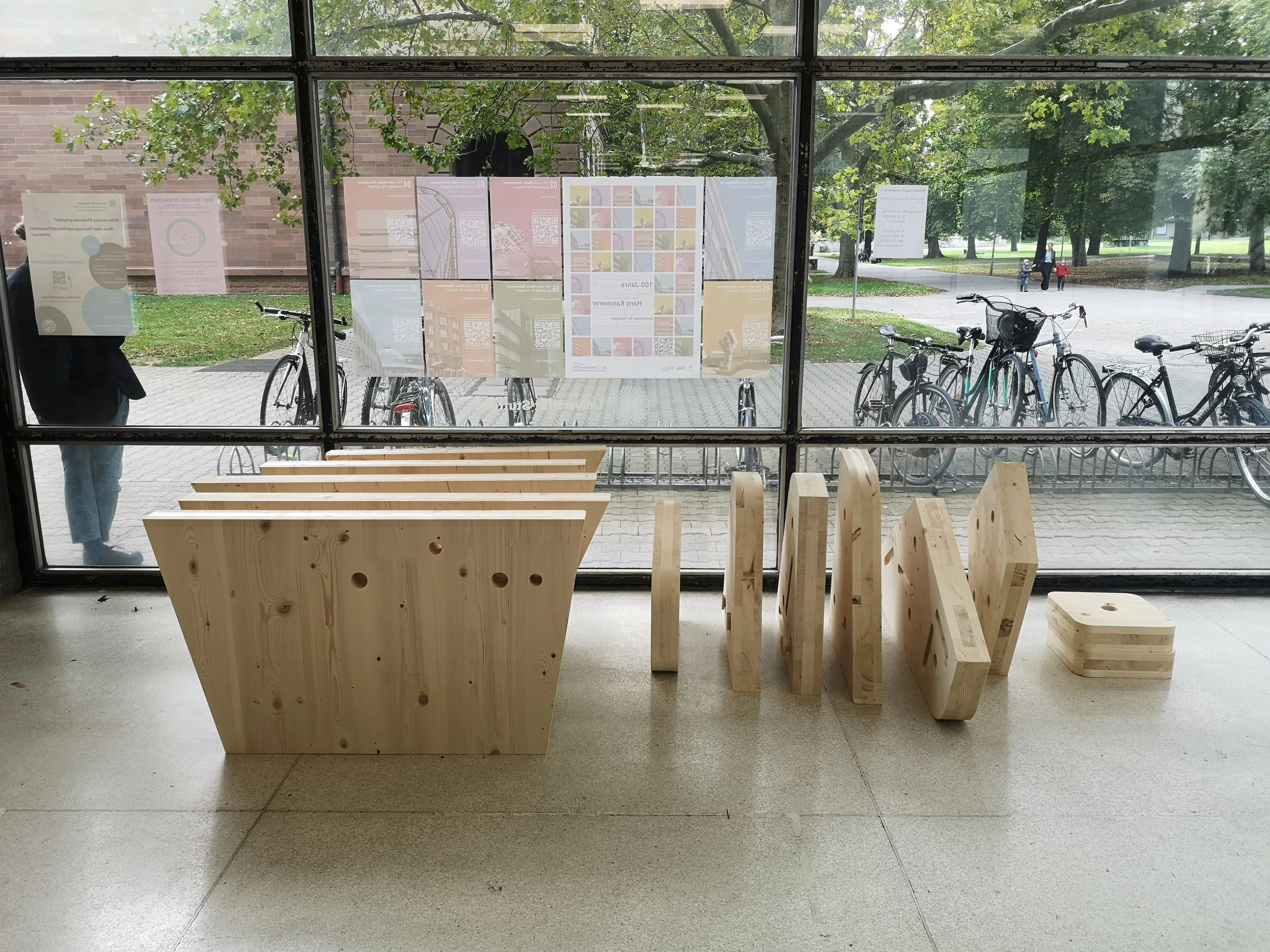 Figure 64  - Preparation for transport of the prefabricated timber panels.